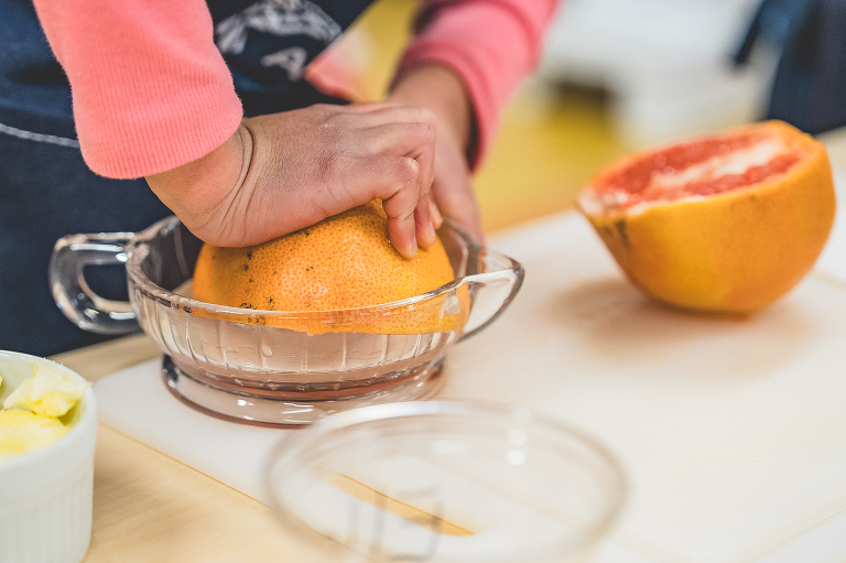 student preparing food austin photograph